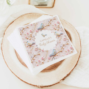 Winter Girl Baby Dusche rosa Papier Serviette