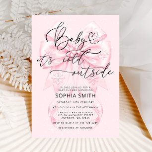 Winter Girl Baby Shower Baby Es ist kalt draußen Einladung