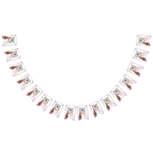 Winter Girl Onederland Geburtstag Monatliches Foto Wimpelkette (Alle)