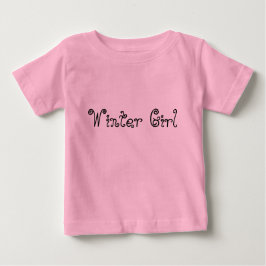 Winter Girl Typografie Tutu Baby Bodysuit T-shirt