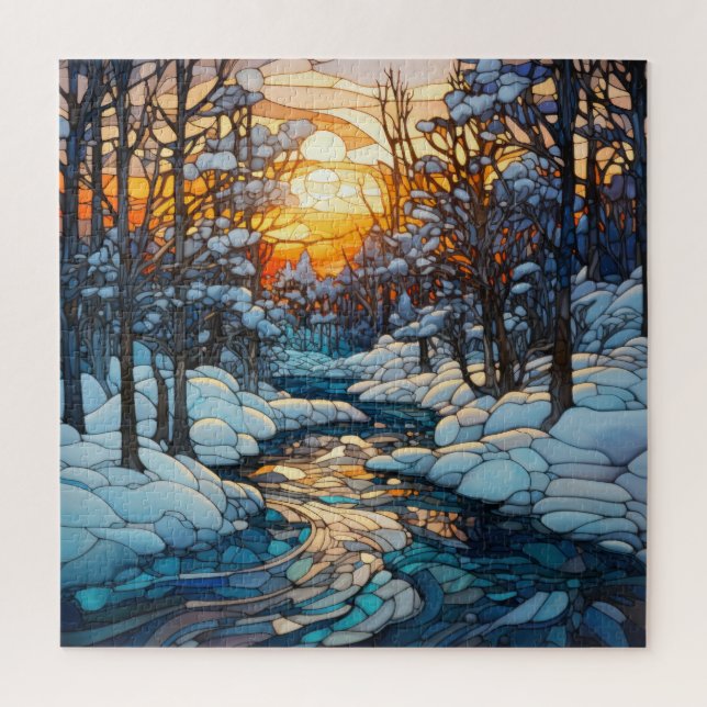 Winter-Glass-Puzzle Puzzle (Vertikal)