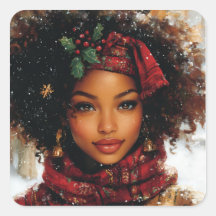 Winter Glow Afrozentrische Königin – Feiertagskuns