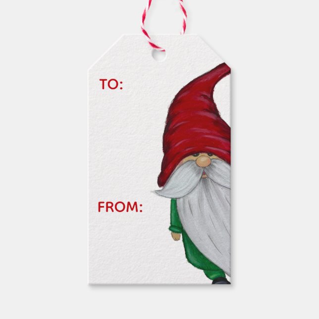 Winter-Gnome-Geschenkanhänger Geschenkanhänger (Vorderseite)