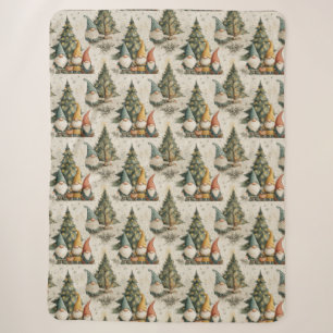 Winter-Gnome mit beleuchtetem Weihnachtsbaum Sherpadecke