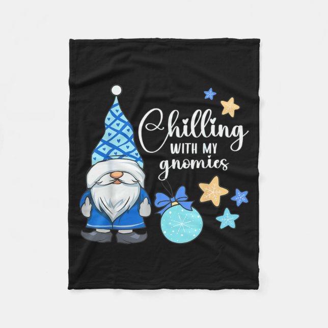 Winter Gnome, Nordic, Christmas Gnome  Fleecedecke (Vorderseite)