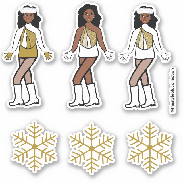 Winter Gold Dancer Stickers #1 Aufkleber (Vorderseite)