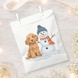 Winter Goldendoodle Dog Cute Snowman Geschenktütchen