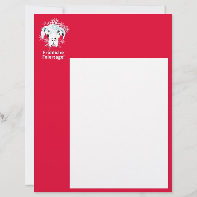 Winter Great Dane (Vorderseite)