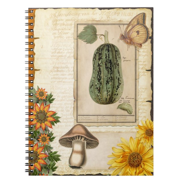 Winter Green Gourds Notizblock (Vorderseite)