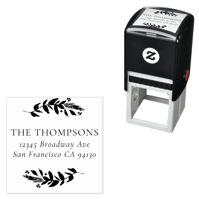 Winter Greenerity Address Self Inking Rubber Brief Permastempel (Beispiel)