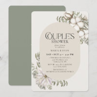 Winter Greenery Bloral Oval Couple Dusche