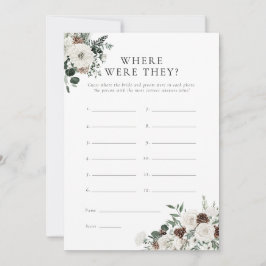 Winter Greenery Blumen, wo sie Spielkarte waren Einladung