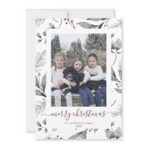 Winter Greenery Foto Frohe Weihnachtskarten