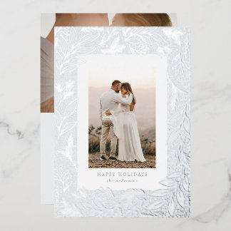 Winter Greenery Frame Botanische Foil Ferienkarte Folien Feiertagskarte