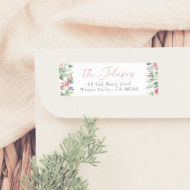 Winter Greenery Holly & Pine Script Familienname