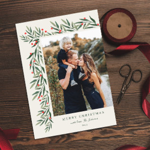 Winter Greenery Ivory Foto Weihnachten