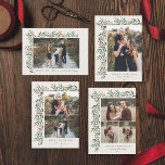 Winter Greenery Ivory Foto Weihnachten Magnetkarte<br><div class="desc">Diese elegante Winter Greenery Ivory Foto Weihnachtskarte ist komplett anpassbar. Gewollt,  um noch mehr anpassen? Klicken Sie auf "Bearbeiten mit dem Entwurfstool". Dieses Design ist Teil einer Sammlung. Originelle Aquarellkunst von der Designerin Stacey Meacham bemalt.</div>