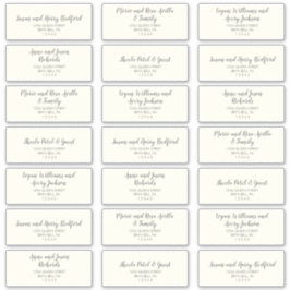 Winter Greenery|Ivory Wedding Guest Address Labels