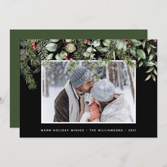 Winter Greenery | Kiefern und Foto Berries Urlaub (Vorne/Hinten)