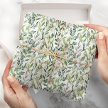 Winter Greenery | Seidenpapier<br><div class="desc">Fügen Sie dem Inneren Ihrer Feriengeschenktaschen eine stilvolle Touch hinzu,  indem Sie unser Wintergrün-Taschentuch hinzufügen. Das maßgeschneiderte Urlaubspapier zeigt ein Muster von grünen Aquarellfarben-Blätter.</div>