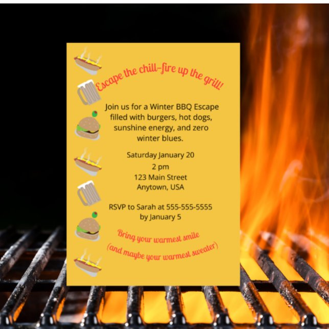 Winter-Grillfest-Einladung Einladung (Von Creator hochgeladen)