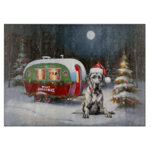 Winter-Großdane-Wohnwagen-Weihnachtsabenteuer Schneidebrett