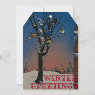 Winter-Grußkarten-Tag-Stil Feiertagskarte