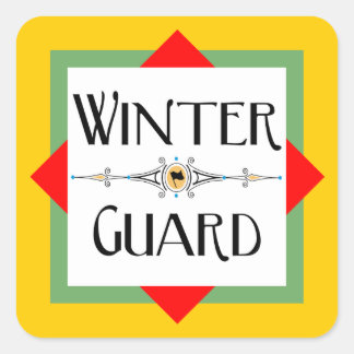 Winter Guard Gold Block Keramik Quadratischer Aufkleber