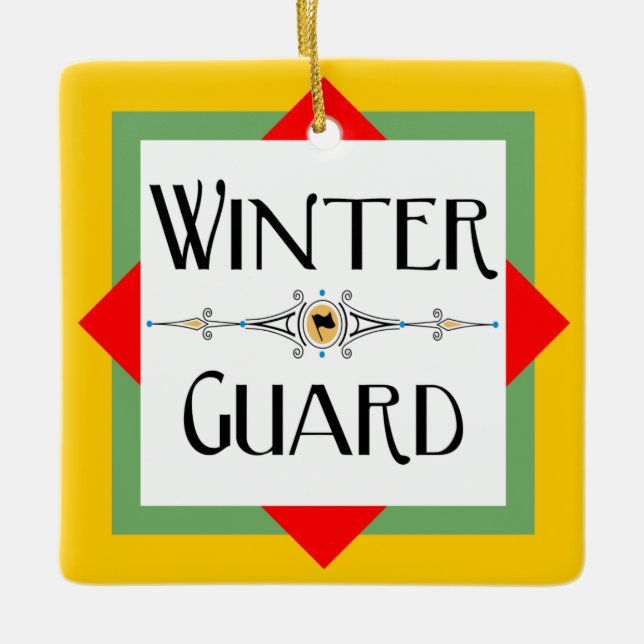 Winter Guard Gold Block Keramikornament (Vorderseite)