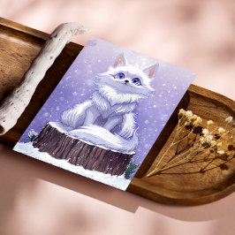 Winter Guardian : Fantasievoller Polarfuchs-Wildli Poster