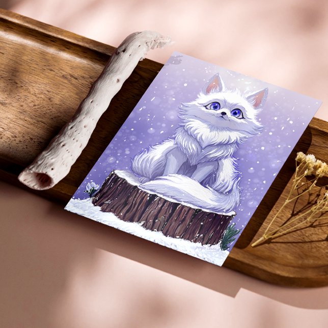 Winter Guardian : Snowy Arctic Fox Fotodruck (Von Creator hochgeladen)