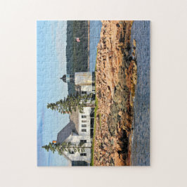 Winter-Hafen-Leuchtturm, Maine Puzzle