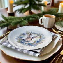 Winter Hare Watercolor Babydusche