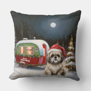 Winter Havanese Caravan Weihnachtsabenteuer Kissen