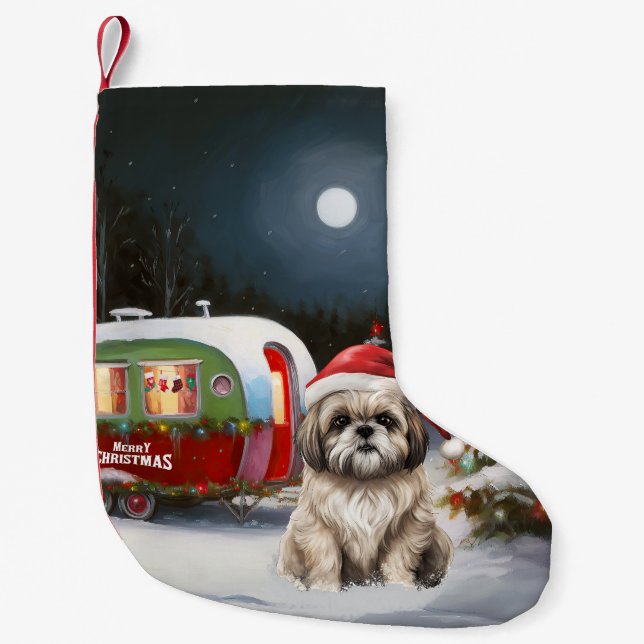 Winter Havanese Caravan Weihnachtsabenteuer Kleiner Weihnachtsstrumpf (Vorderseite)