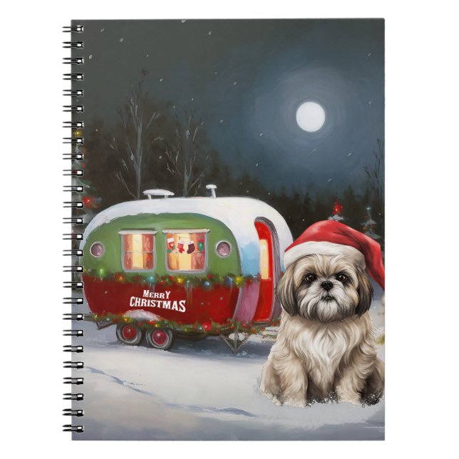 Winter Havanese Caravan Weihnachtsabenteuer Notizblock (Vorderseite)