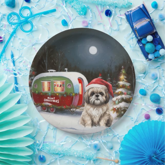 Winter Havanese Caravan Weihnachtsabenteuer Pappteller (Party)