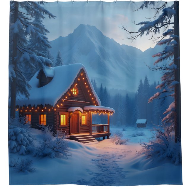 Winter Hearth -  Duschvorhang (Vorderseite)