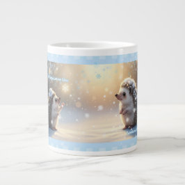 Winter Hedgehog Mug – Cute Snowflake Jumbo-Tasse