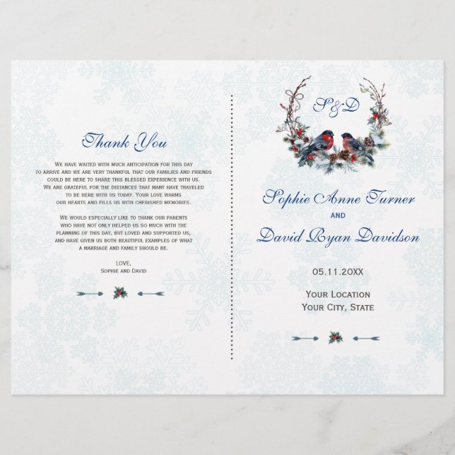 Winter-Heilige Berries-Käfer-Hochzeit (Vorderseite)