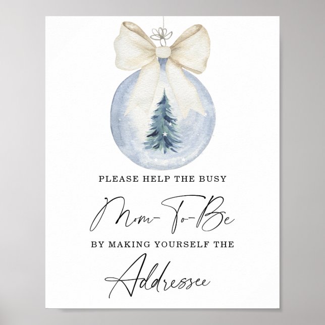 Winter helfen der betriebsamen Mama, einen Umschla Poster (Vorne)