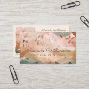 Winter-Herbstbaumzweig mit abstrakter Wasserfarbe Visitenkarte