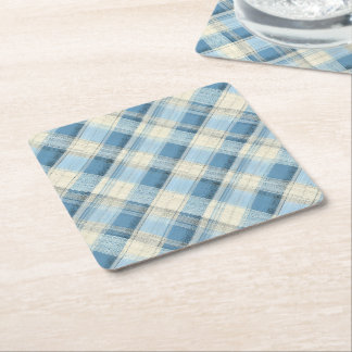 Winter Heritage Tartan | Frostbite Glen Diamond Rechteckiger Pappuntersetzer