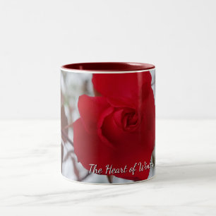 Winter-Herz-Tasse Zweifarbige Tasse