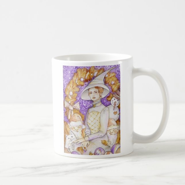 Winter-Hexe-Tasse Kaffeetasse (Rechts)