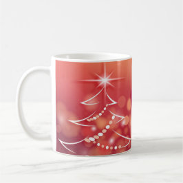 Winter Hintergrund mit Weihnachtsbaum Kaffeetasse