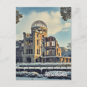 Winter Hiroshima Japan Friedensdom Reise Postkarte