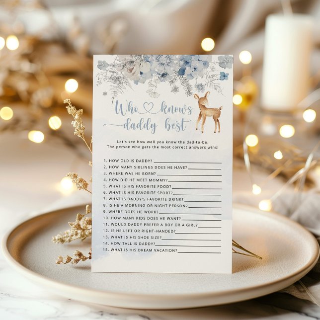 Winter Hirsch Blau Wer Papa bester Wild kennt (Von Creator hochgeladen)