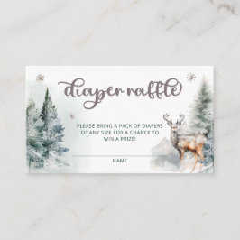 Winter-Hirschwald-Windeln Begleitkarte