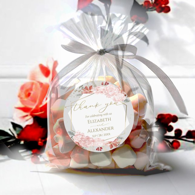 Winter Hochzeit danke Ihnen Sticker Gilded Waterco (Von Creator hochgeladen)